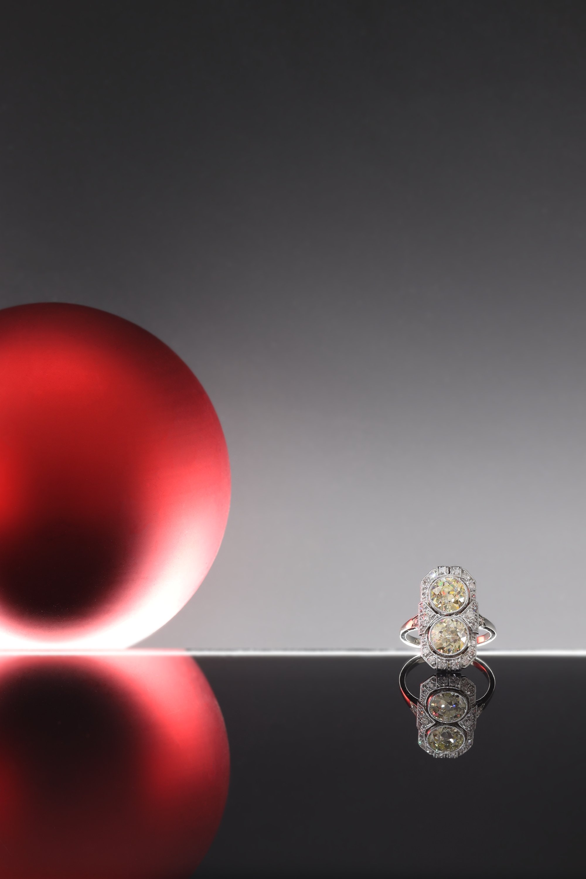 Click the picture to find out more about this Art Deco Elegance: A 1930s Diamond Ring's Tale